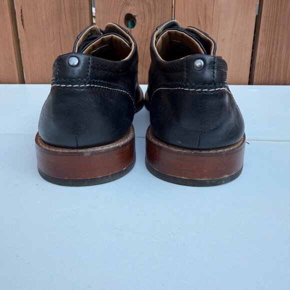Aldo Mens Black Leather Oxford Shoes Size 10.5 - Picture 3 of 9